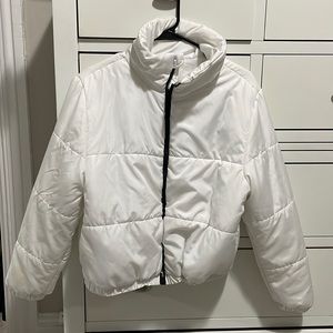 White puffer jacket